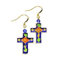 Earrings Cross Beaded Charm