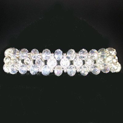 Bracelet Glistening Crystals in a Row Stretch