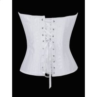 Corset White with Black Filigree Design