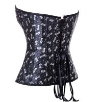 Corset Black Satin with Bow Designs