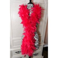 Feather Boa in Red Luxuriously Thick