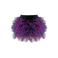 Skirt Brilliantly Fluffy Tutu in Black and Purple Tulle