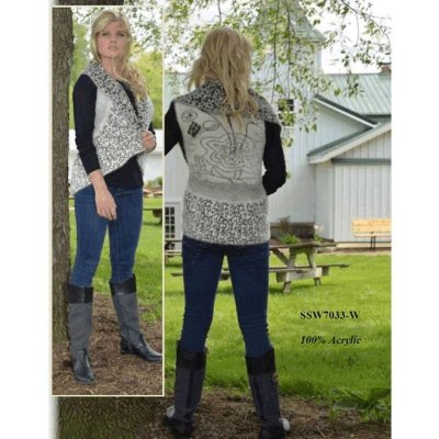 Sweater Deliciously Soft Skirted with Designs Sleeveless