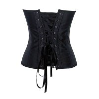 Corset Black in Halter Style with Key Charm