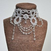 Choker Necklace Beaded Victorian Style