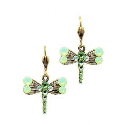 Earrings Dragonfly with Opals