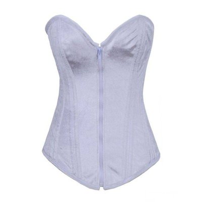 Bridal Corset Steel Boned White Velvet