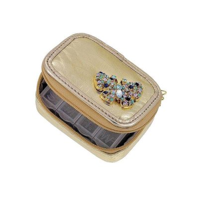 Pillbox Organizer 7 Day Gemstone Butterfly