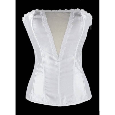 Bridal Corset White with Window View Bodice