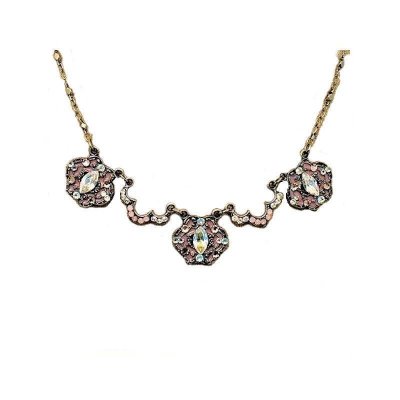 Necklace Cat Eye Opals and Crystals