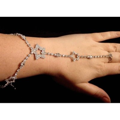 Slave Bracelet Crystal Stars for a Belly Dancing Costume