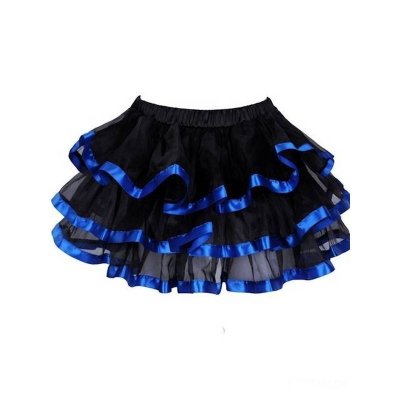 Skirt Short Tiered Chiffon with a Touch of Color Ribbon Edges