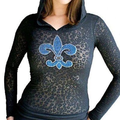 Shirt Rhinestone Hoodie Flower Of Love by Sabrina Barnett