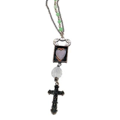 Pendant Necklace Cross My Heart