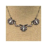 Necklace Cat Eye Opals and Crystals