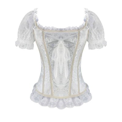 Bridal Corset White with Sleeves