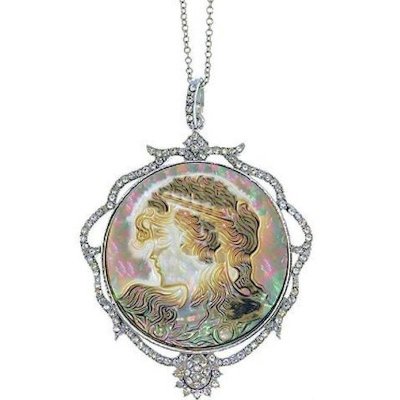 Pendant Necklace Cameo Charm