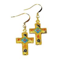 Earrings Beaded Cross