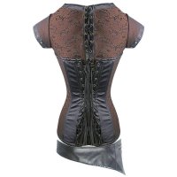 Steel Boned Steam Punk Corset Brown Also Plus Sizes