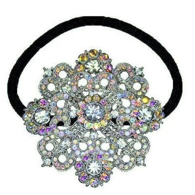 Ponytail Holder Crystal Snowflake