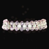 Bracelet Glistening Crystals in a Row Stretch