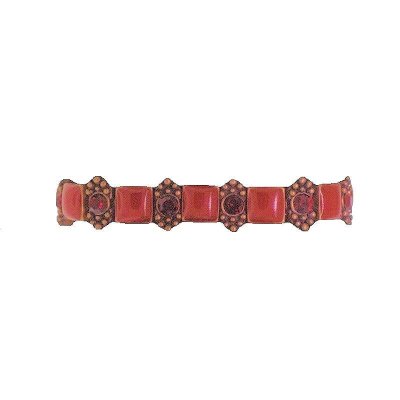 Bracelet Red Squares and Diamonds Stretch