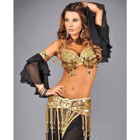 Belly Dancer Coin Top in Silver or Gold