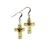 Earrings Beaded Cross