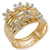 Bracelet Gold Floral Bangle