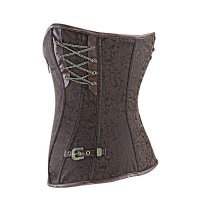 Steel Boned Corset Brown Also in Plus Sizes