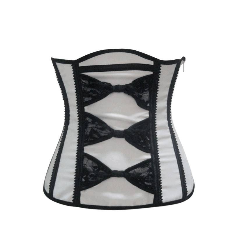 Black And White Underbust Corset