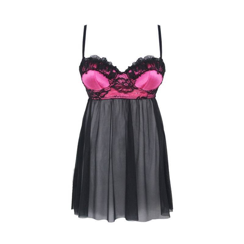 Lingerie Lusciously Sexy Siren Pretty in Pink Baby Doll Nightie